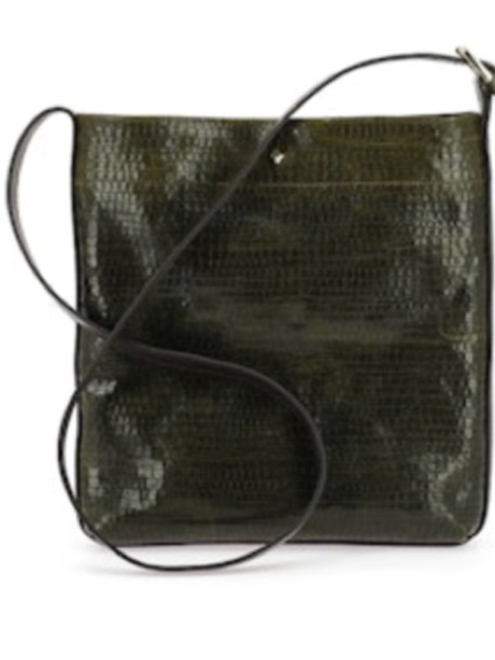 Women's Olive Green Textured Crossbody Bag